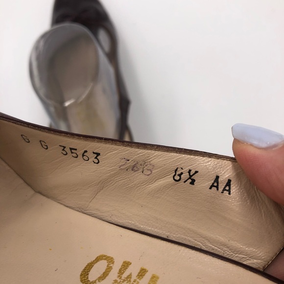 Salvatore‎ Ferragamo Vintage Brown Slingback 8.5N - Picture 8 of 10